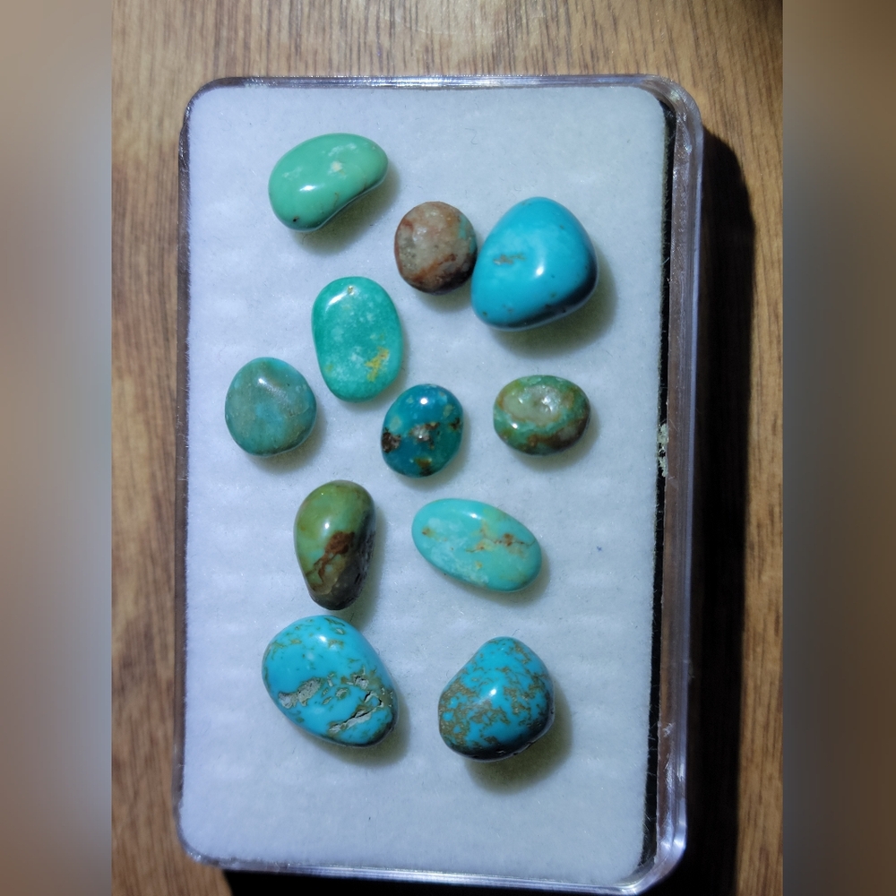 10pcs. Stunning Natural Turquoise Arizon Mines Real Genuine Gemstone 4-10mm - Picture 3 of 5